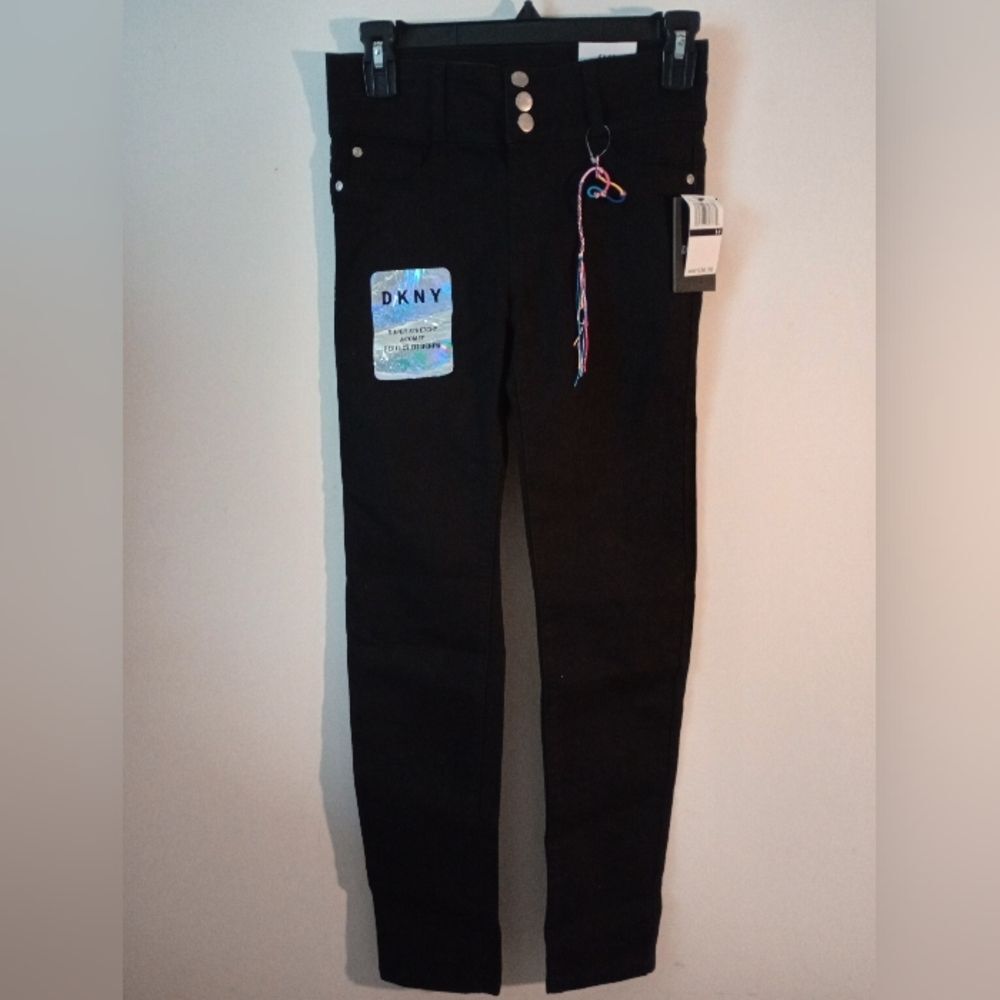 DKNY Black Stretch Denim Skinny Jeans Size 14